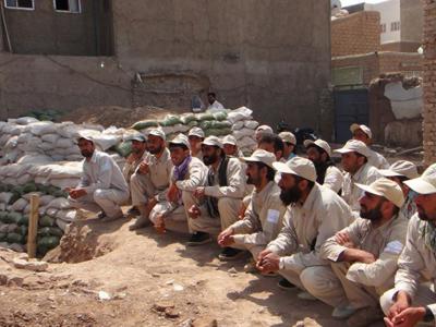 Regional Operations Officer briefs a EOD Clearance Team in Herat, Afghanistan
