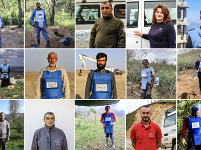 A collage of HALO staff around the world