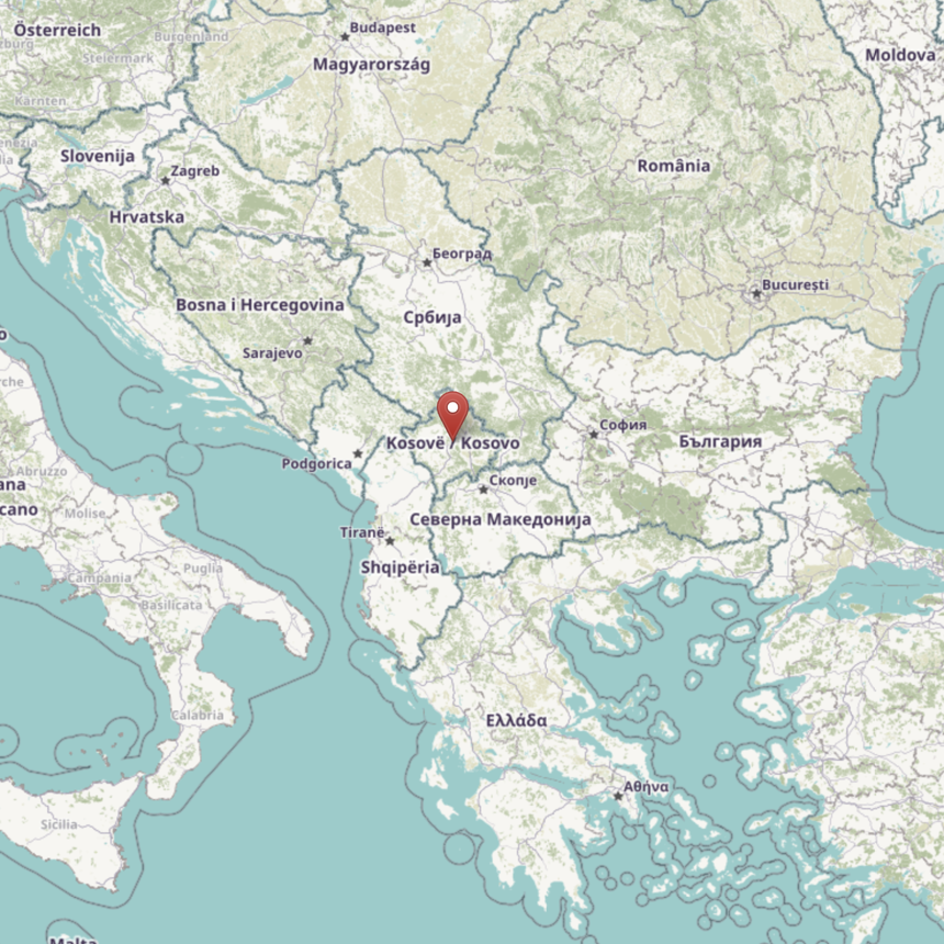 Map of Kosovo